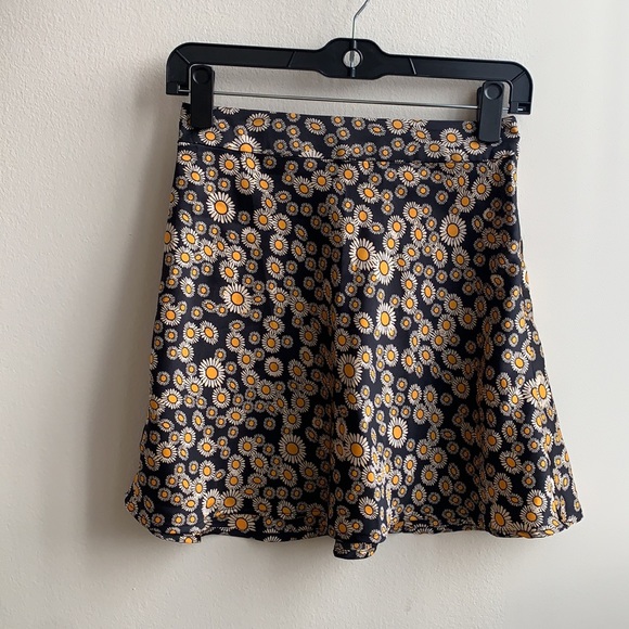 Free People Phoebe Daisy Floral Black Mini Skirt - Picture 6 of 6